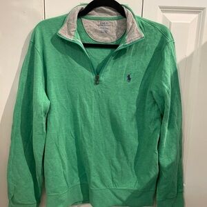 Ralph Lauren Mint Green Quarter-Zip Sweater
